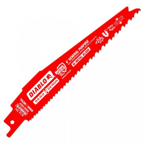 Diablo 6 in. x 8-14-Teeth per in.General Purpose Reciprocating Saw Blade (5-Pack) ** CALL STORE FOR AVAILABILITY AND TO PLACE ORDER ** Diablo 6 in. x 8-14-Teeth per in.General Purpose Reciprocating Saw Blade (5-Pack) ** CALL STORE FOR AVAILABILITY AND TO PLACE ORDER **